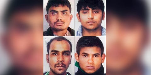 Nirbhaya gang rape case convicts (clockwise from top left) Akshay Thakur, Vinay Sharma, Pawan Gupta and Mukesh Singh. (File | PTI)