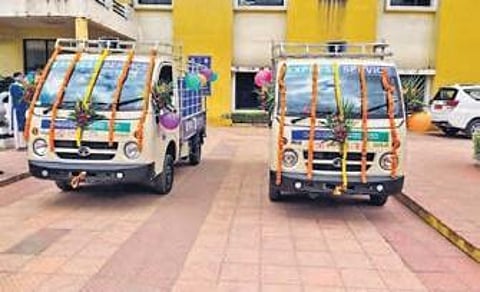 The new garbage collecting vans in Rourkela | Express