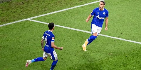 Schalke's Gonçalo Paciência scored an equalizer in the 69th with a header at the near post after Omar Mascarell's corner. (Photo | Schalke 04 Twitter)