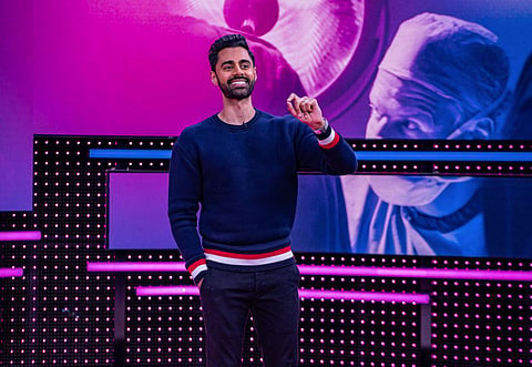 Popular stand-up comedian Hasan Minhaj in an episode of 'Patriot Act'. (Photo | Twitter)