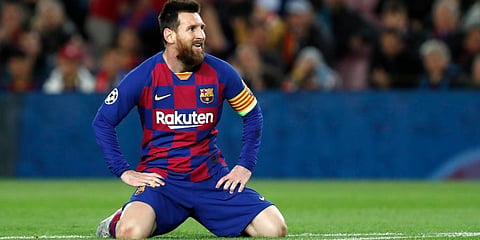 Barcelona striker Lionel Messi (Photo | AP)