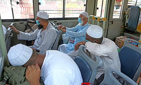 Tablighi Jamaat members arrives at Old Delhi Railway station. (File photo| Shekhar Yadav, EPS)