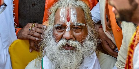 Ram Janmabhoomi Teerth Kshetra Trust president Mahant Nritya Gopal Das (Photo | PTI)