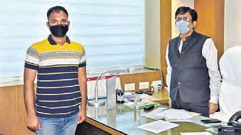 Sepoy Himansu Sekhar Patra with DGP Abhay