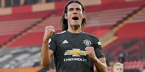 Manchester United striker Edinson Cavani (Photo | AP)
