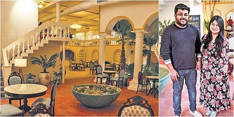 Interiors of Colocal (R) and its owners Nishant Kumar Sinha and Sheetal Saxena. (Photo| EPS)