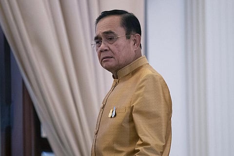 Thailand's Prime Minister Prayuth Chan-ocha leaves after a press conference at Government House in Bangkok (Photo | AP)
