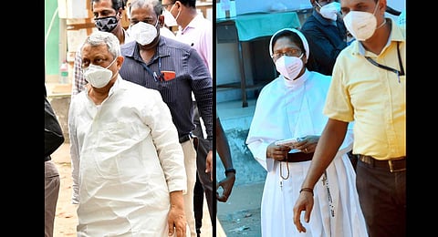 Fr Thomas Kottoor (L) and Sr Sephy were found guilty by the special CBI Court in Thiruvananthapuram. (Photo| Vincent Pulickal, EPS)