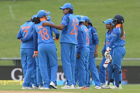 Indian women team. (Photo | Twitter/@BCCIWomen)
