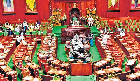 The Council in session at Vidhana Soudha on Monday I NAGARAJA GADEKAL