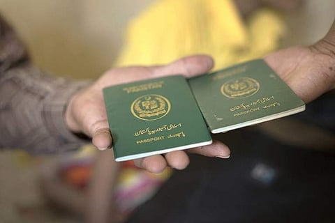 Representational image of Pakistani passport. (Photo| AFP)