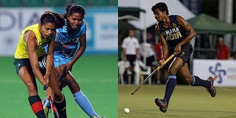 India hockey players Asunta Lakra & Bimal Lakra. (Photo | AFP)