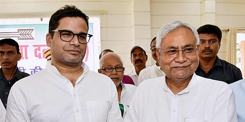 Bihar CM Nitish Kumar (R) with poll strategist Prashant Kishor (File Photo | PTI)
