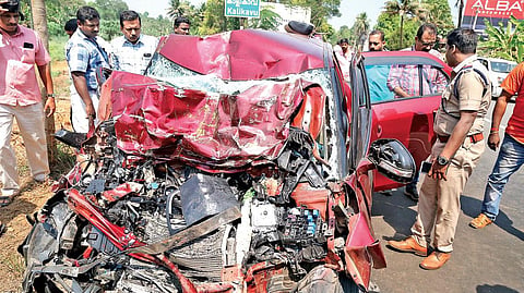 Five of a family killed in car accident in Kuravilangad
