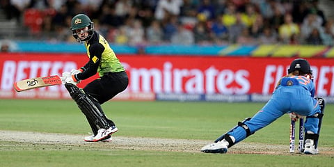 Australia's Rachael Haynes, left, turns to see she is stumped by India's Tanya Bhatia during the first game of the Women's T20 Cricket World Cup in Sydney. (Photo | AP)
