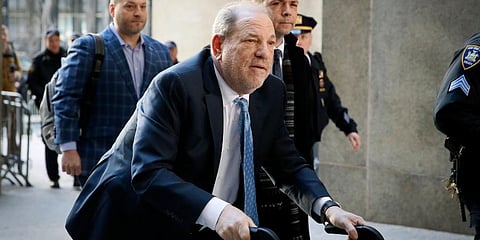 Harvey Weinstein arrives at a Manhattan courthouse as jury deliberations continue in his rape trial. (Photo | AP)