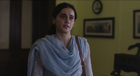 Bollywood star Taapsee Pannu in a scene from 'Thappad'. (Photo | Twitter)