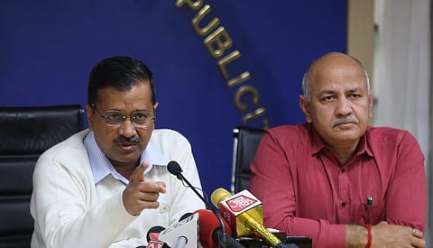 Delhi CM Arvind Kejriwal addresses a press conference on Delhi violence in New Delhi. (Photo | Shekhar Yadav, EPS)