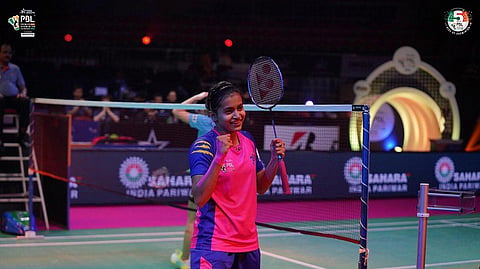Rituparna Das stunned World No.14 Beiwen Zhang in straight games. (Photo: Twitter/PBL)
