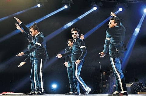 Shraey Khanna’s international dance team performs on the second day of Vibrance 2020 on Friday | p jawahar