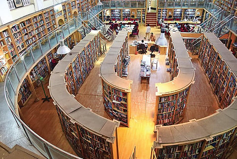 Main hall of State Central Library, situated in Cubbon Park Vinod Kumar T