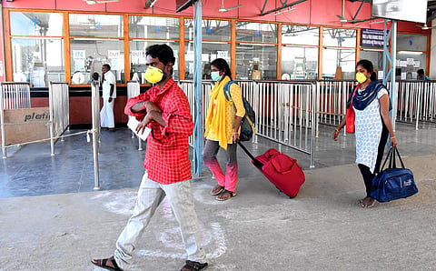 People wear masks as preventive measure against coronavirus. (Photo | EPS/ Madhav K))