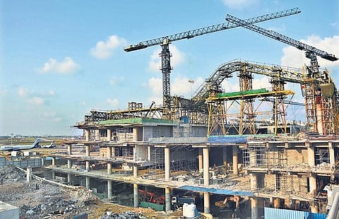 Construction of T2 terminal at Chennai International Airport is in halt as equipment supply from China has been delayed following COVID-19’s outbreak | ashwin prasath