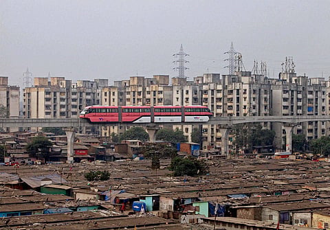 Dharavi slum in Mumbai (Photo | PTI)