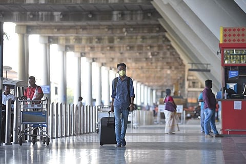 Airport wears a deserted look on Thursday. (Photo | R Satish Babu, EPS)