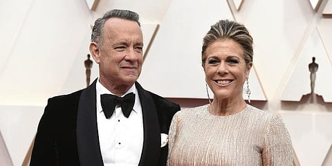 Hollywood actor Tom Hanks with his wife Rita Wilson (Photo | AP)