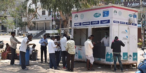 An Annapurna canteen serves meals to the needy at Kukatpally.