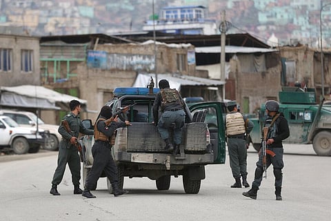 Afghan personnel arrive at the site of an attack in Kabul. (Photo | AP)