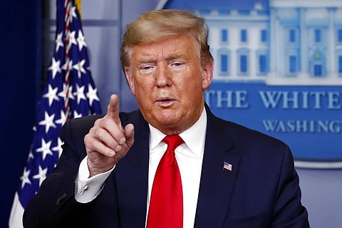President Donald Trump speaks about the coronavirus in the James Brady Briefing Room, Thursday, March 26, 2020, in Washington. (Photo | AP)