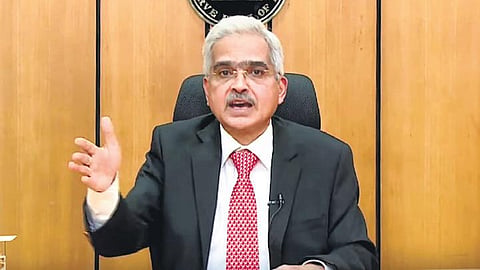 RBI Governor Shaktikanta Das addresses the media from Mumbai on Friday
