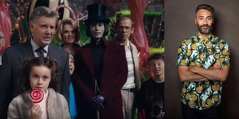Johnny Depp's 2005 interpretation of 'Charlie & The Chocolate Factory' (R) and Taika Waititi who will be directing two Netflix series on the same (L).
