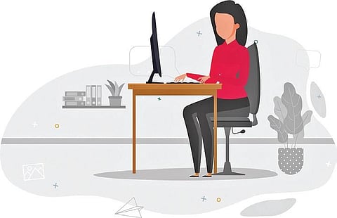 working from a home