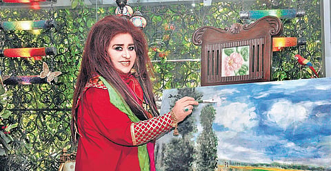 Shahnaz Husain is spending her time painting at home