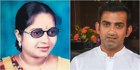 Saraswati Patra and Gautam Gambhir (Photo PTI)
