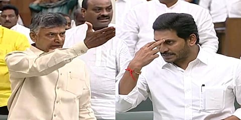 TDP chief N Chandrababu Naidu and Andhra Pradesh Chief Minister Jagan Mohan Reddy (Photo | EPS)