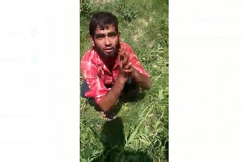 Screengrab from the video that shows Dilshad Ali being beaten up
