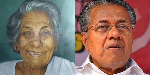 Kerala CM Pinarayi Vijayan's mother Kalyani (right)