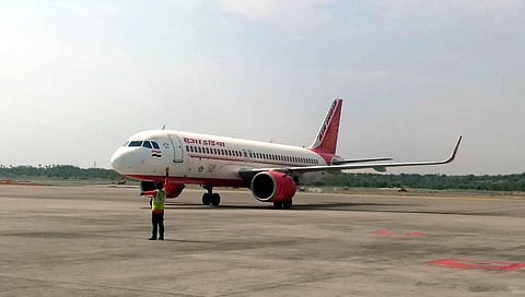 Vande Bharat Evacuation Flight from the US to Hyderabad. (Photo | EPS)