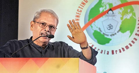 Infosys co-founder Kris Gopalakrishnan addressing a Global Meet in Kochi in this file photo | A Sanesh