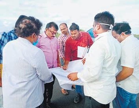 District collector Pola Bhaskar visits a Prakasam village on Sunday