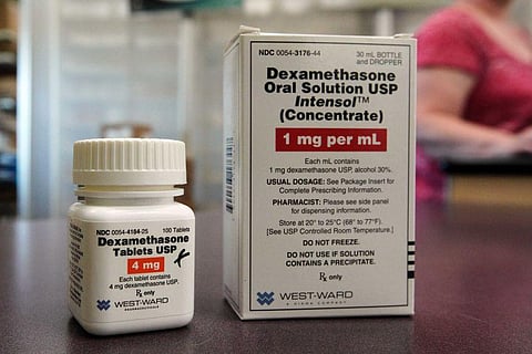 Packages of Dexamethasone are displayed in a pharmacy in Omaha, Nebraska, USA. (Photo | AP)