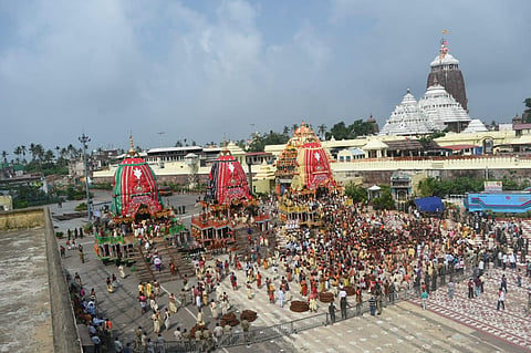 The rath yatra chariots. (Photo | EPS/Biswanath Swain)