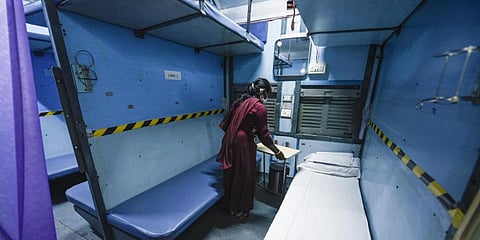 Railways has converted 5,321 non-AC sleeper class ICF coaches and developed them into COVID Care Level 1 centres for patients. (File photo| PTI)