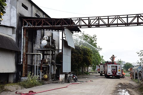 Ammonia gas that leaked from the industry at Nandyal in Kurnool district of Andhra Pradesh on Saturday morning. (Photo | Express)