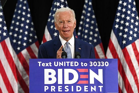Democratic presidential candidate, former Vice President Joe Biden speaks during an event in Dover, Del., Friday, June 5, 2020. (Photo | AP)