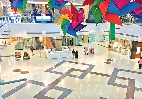In the wake of the COVID-19 threat, Lulu Mall wears a deserted look. (Photo | EPS/Angela)